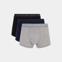 Lot de 3 boxers signature coton stretch unis Noir Michael Kors