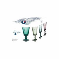 Lot de 4 verres à pied Abeille multicolore 24 cl Multicolore La Rochère