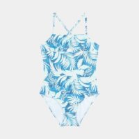 Maillot de bain 1 pièce à imrpimé feuilles de palmier Bleu Rip Curl