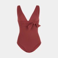 Maillot de bain 1 pièce triangle Txipi noeud Rouge Iodus