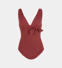 Maillot de bain 1 pièce triangle Txipi noeud Rouge Iodus