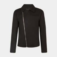 Manteau Homere court façon motard Noir Azzaro