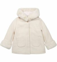 Manteau de cérémonie en tweed Beige Charabia