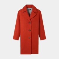 Manteau droit Ninh mi-long en laine Rouge A.P.C.