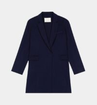 Manteau en double face laine Galami Bleu Maje