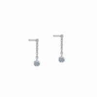 Mini Pendants d'oreilles 360° - 2 diamants - poids total 0