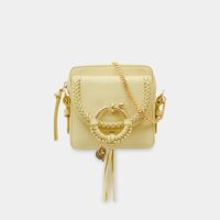 Mini crossbody chaînette cuir Jaune See By Chloe