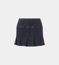 Mini jupe jean patineuse coton Noir Urban Outfitters