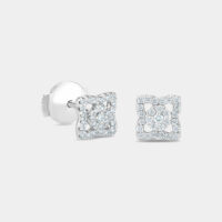 Mini puces d'oreilles Enchanted Lotus en or blanc Gris De Beers Jewellers