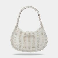 Mini sac besace 1969 Mini Messenger Blanc Paco Rabanne