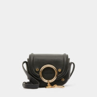 Mini sac besace cuir grainé Noir See By Chloe