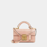 Mini sac cabas 2.0 alligator et plaqué or 24K Rose Stalvey