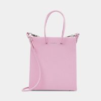 Mini sac cabas Short Prima cuir Rose Medea