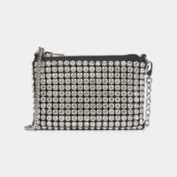 Mini sac pochette Crystal Nano Pouch Gris T by Alexander Wang