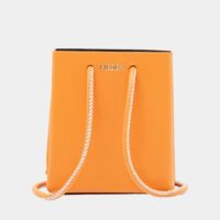 Mini sac pochette cuir Orange Medea