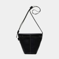 Mini sac seau Barrow surpiqûres cuir Noir Proenza Schouler