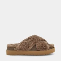 Mules Fuzz Sugar Cross Slide Marron Ugg