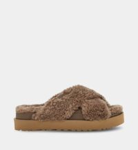 Mules Fuzz Sugar Cross Slide Marron Ugg