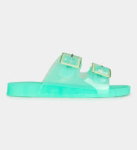 Mules Jelly colorées semi transparentes Vert Colors of California