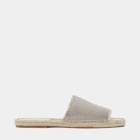 Mules espadrilles plates Olivia canvas Beige Mint & Rose