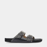 Mules plates Lennyo oeillets cuir Noir Isabel Marant