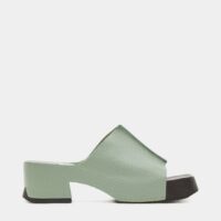 Mules sabots Eileen cuir grainé Vert Miista