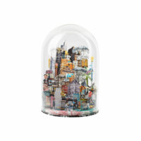 New York sous cloche en verreØ20 x 30 cm Multicolore The Map