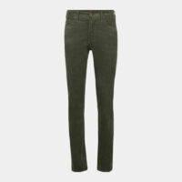 Pantalon Daren droit en velours milleraies Vert Lee