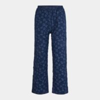 Pantalon Isra crop large jacquard floral Bleu Stine Goya