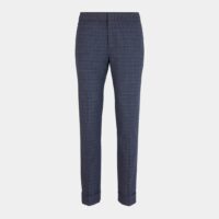 Pantalon Jola fines rayures carreaux Bleu Comptoir GL