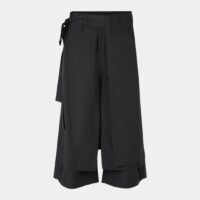 Pantalon crop large coton ceinturé Noir Craig Green