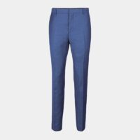 Pantalon de costume slim en laine micro motif fantaisie Bleu Calvin Klein