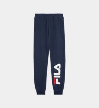 Pantalon de jogging droit signature coton molleton Bleu Fila