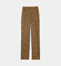 Pantalon droit Francisco laine imprimé Marron Ines de la Fressange Paris