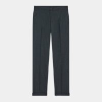 Pantalon droit Steven en laine mélangée Bleu Balibaris