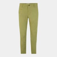 Pantalon droit chino Chuck coton bio mélangé Vert Knowledge Cotton Apparel