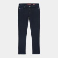 Pantalon droit crop taille élastique Bleu Marina Rinaldi