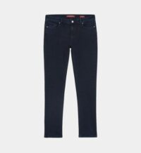 Pantalon droit crop taille élastique Bleu Marina Rinaldi