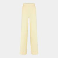 Pantalon flare texturé taille haute Jaune Materiel