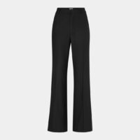 Pantalon large fluide taille haute Noir Co