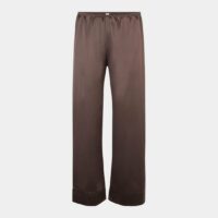 Pantalon pyjama large soie Marron Simone Perele