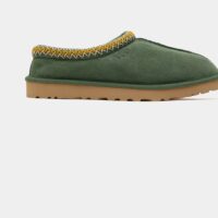 Pantoufles Tasman suède et fourrure peau de mouton Vert Ugg