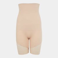 Panty gainant taille haute microfibre et dentelle Beige Simone Perele