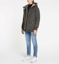 Parka Bruce mi longue déperlante réversible capuche Vert Dualist