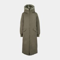 Parka Stella longue droite réversible capuche Vert Dualist