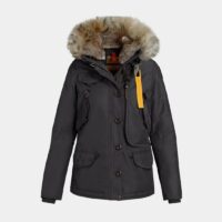 Parka courte Doris à capuche en fourrure de raton-laveur Gris Parajumpers