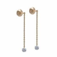 Pendants d'oreilles 360° - 2 diamants - poids total 0