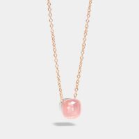 Pendentif Nudo Quartz Rose avec chaîne Rose Pomellato