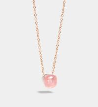 Pendentif Nudo Quartz Rose avec chaîne Rose Pomellato