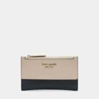 Petit portefeuille Spencer cuir Beige Kate Spade New York